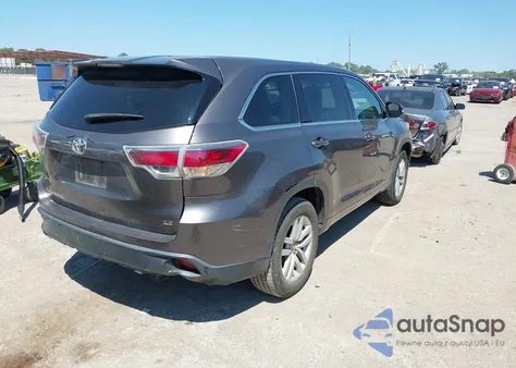 2014 Toyota Highlander Le from USA, damaged, VIN 5TDZARFH4ES008340
